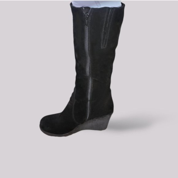 La Canadienne Rare Edition  Waterproof Suede Wedge Boots w Fur Interior- Size 10 - Picture 8 of 15